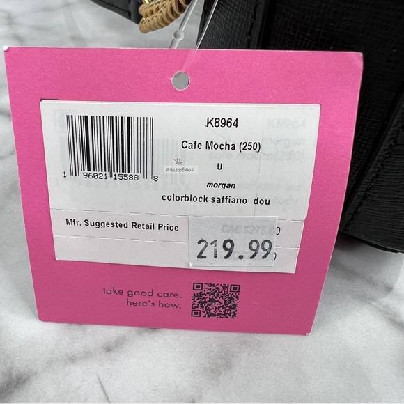 Kate Spade Morgan Double Zip Leather Dome Crossbody In Cafe Mocha Multi - Picture 11 of 13